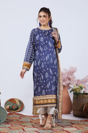 2 Piece Unstitched Printed Lawn