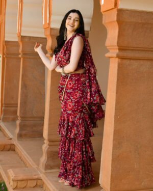 Raina Georgette Pre Draped Saree