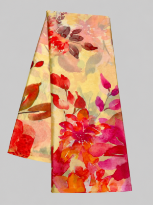 Chinnon Digital Large-Scale Watercolour Floral Print Saree by Varam Fashion House, South Asian ethnic wear