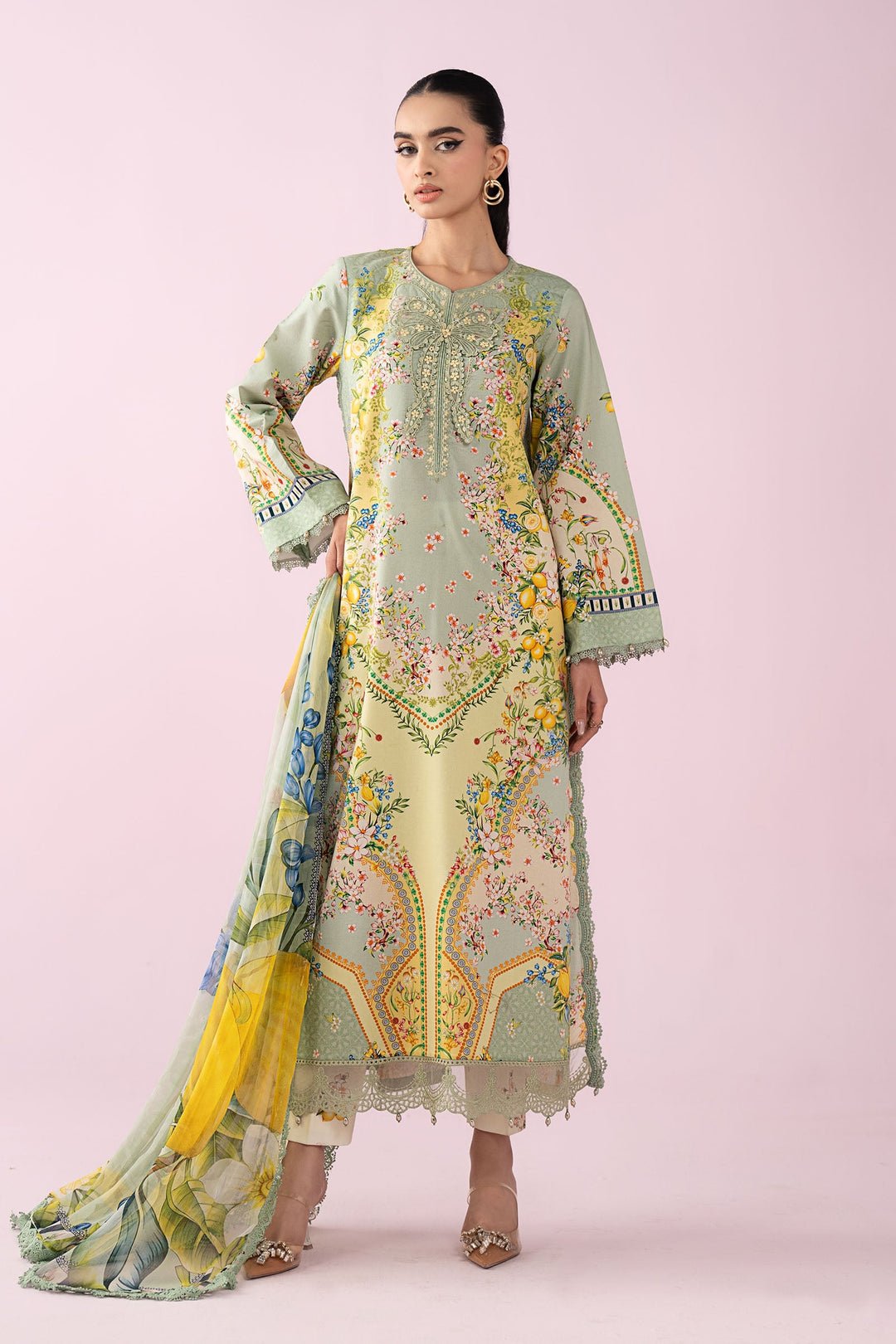 3 Piece Embroidered Lawn Suit by Maria.B., South Asian ethnic wear