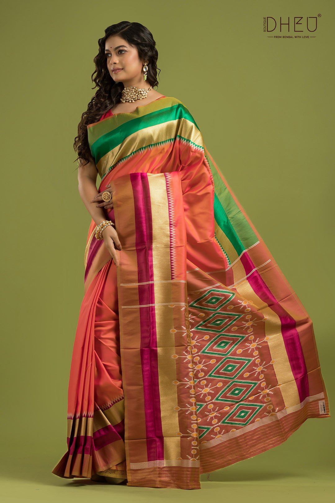 Pochampally Silk Saree by Dheu, South Asian ethnic wear