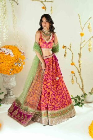 Ena Amethyst Lehenga Set by Shehrnaz, South Asian ethnic wear