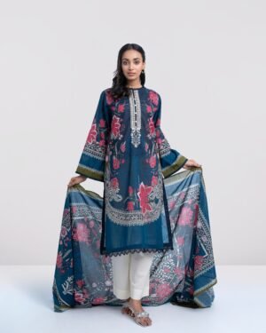 Relaxed Fit Printed Two-Piece Lawn by Yellow, South Asian ethnic wear