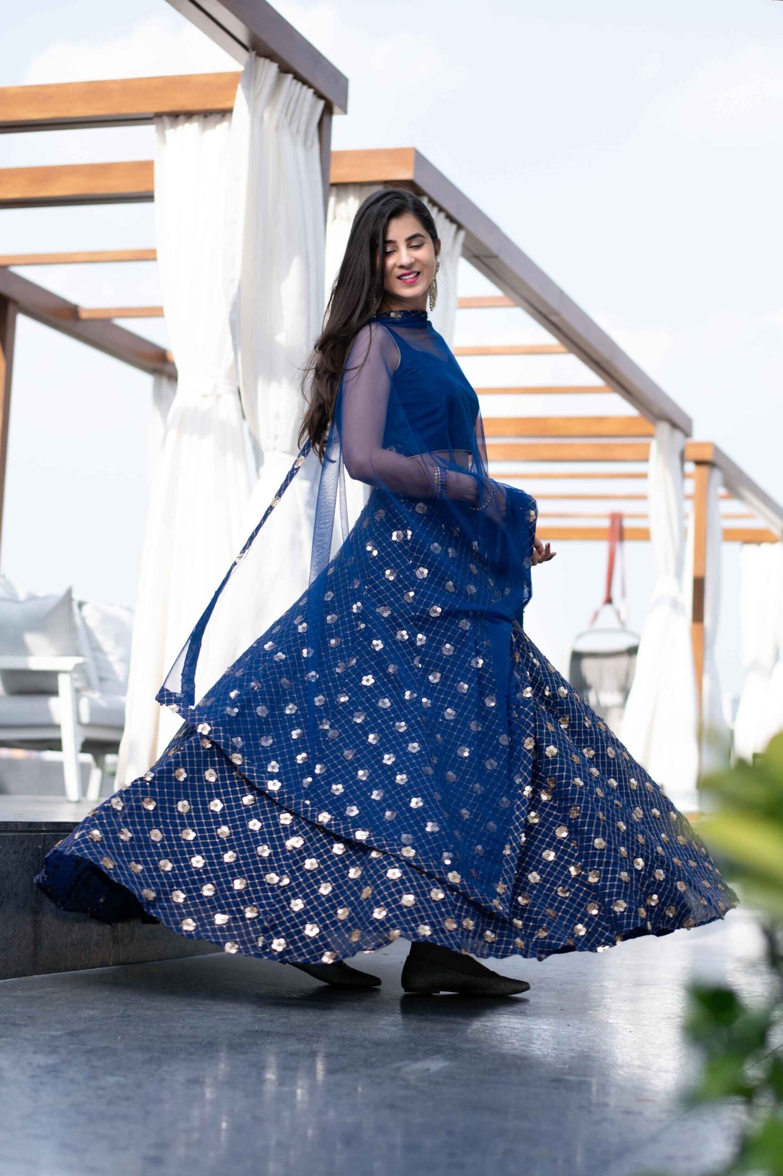 Women'S Blue Lehenga