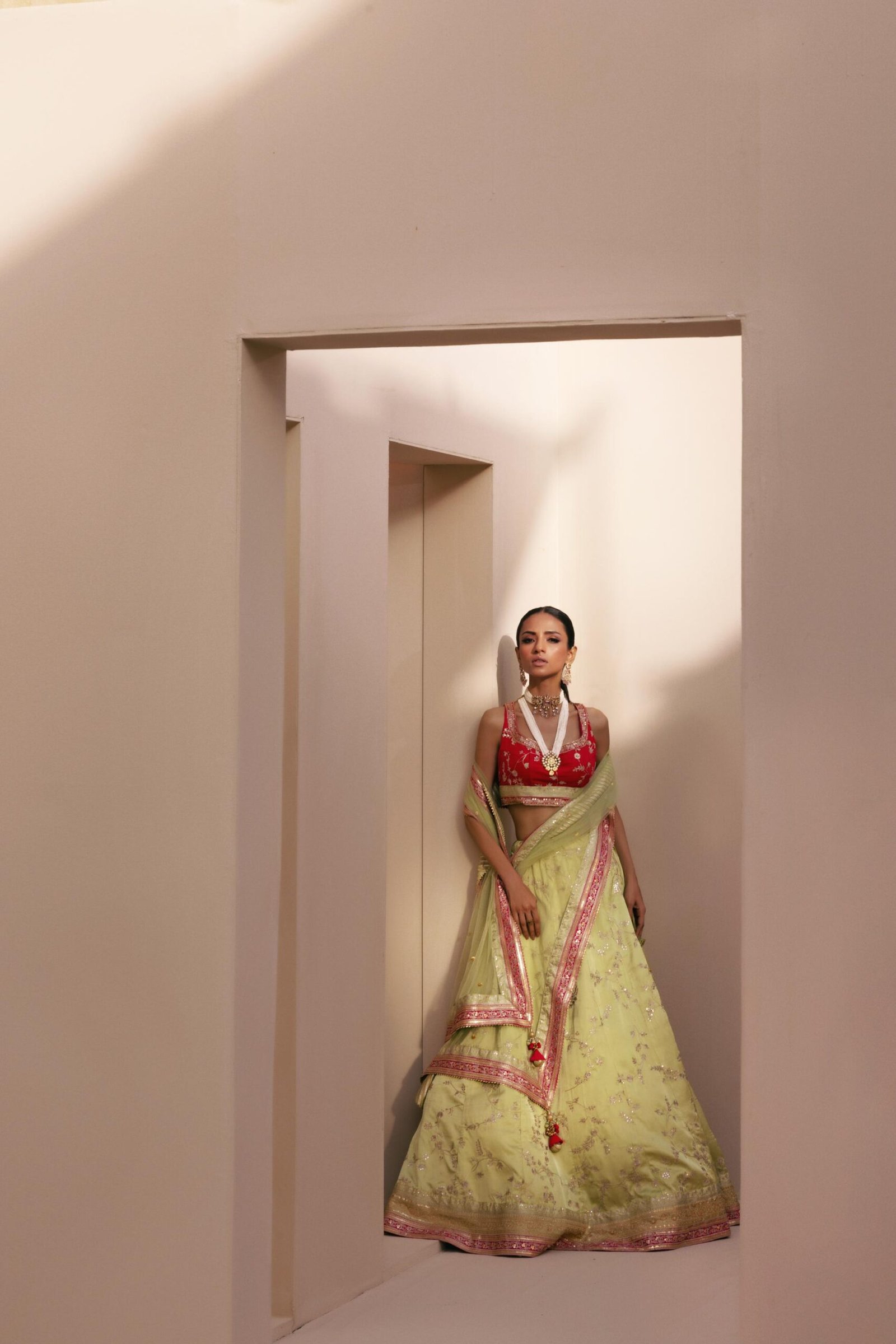 Hira Sea Green Lehenga by Shehrnaz, South Asian ethnic wear