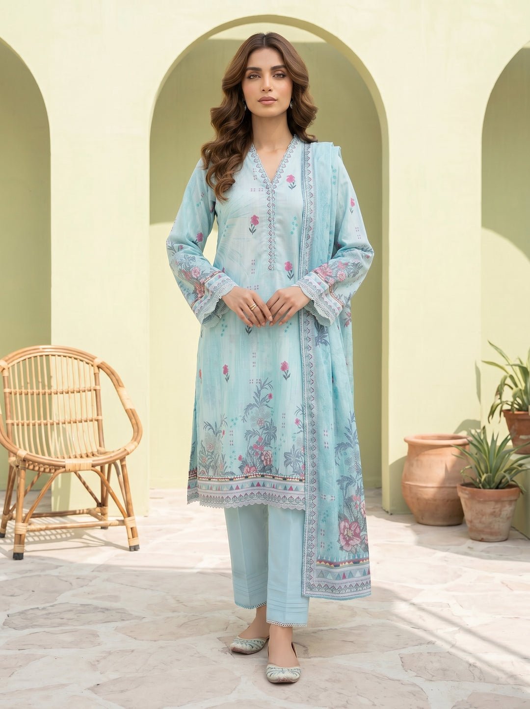 3 Piece Unstitched Printed Lawn by Lakahany, South Asian ethnic wear
