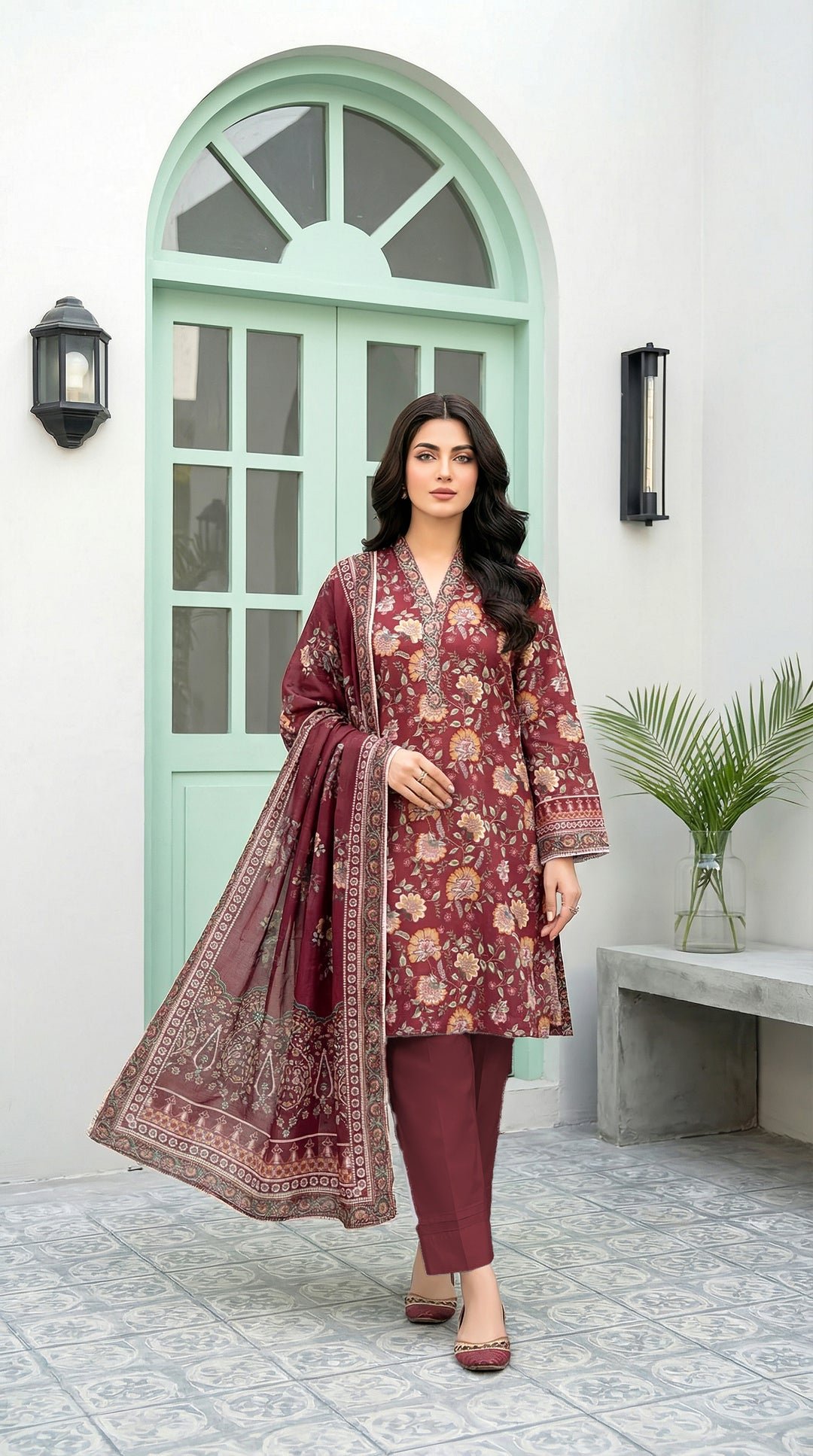 3 Piece Unstitched Printed Lawn