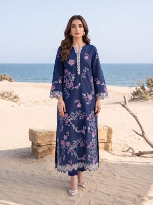 2 Piece Unstitched Embroidered With Shirt & Trouser