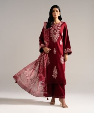 3 Piece – Embroidered Dobby Crepe Suit by Sapphire, South Asian ethnic wear