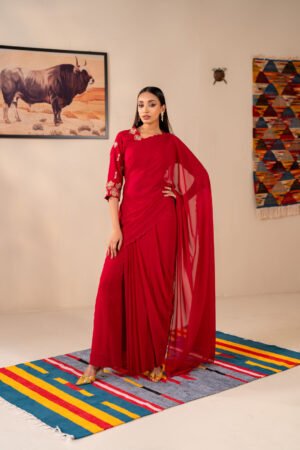 Women’S Pant Saree by Klubhaus, South Asian ethnic wear
