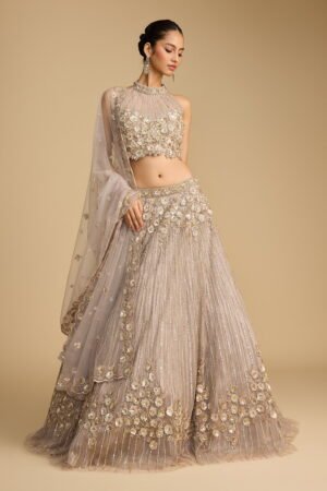 Dusty Pink Classic Cocktail Lehenga Set … by Seasons India, South Asian ethnic wear