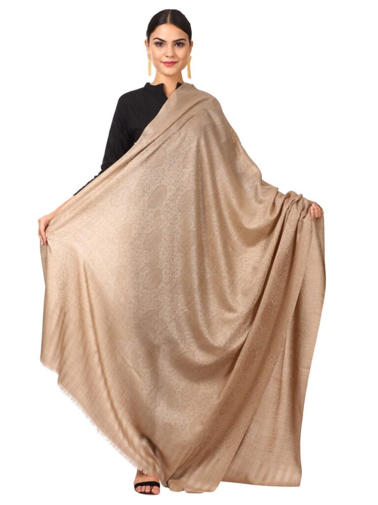 Womens Extra Fine Wool Blend Pashmina Shawl Jacquard Soft And Warm by Pashtush, South Asian ethnic wear