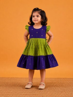 Exp - Ss - Green Violet Frock