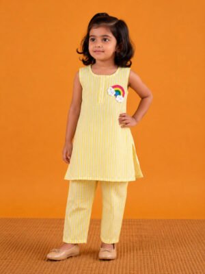 Exp – Ss – Seersucker Yellow by Tamara Chennai, South Asian ethnic wear