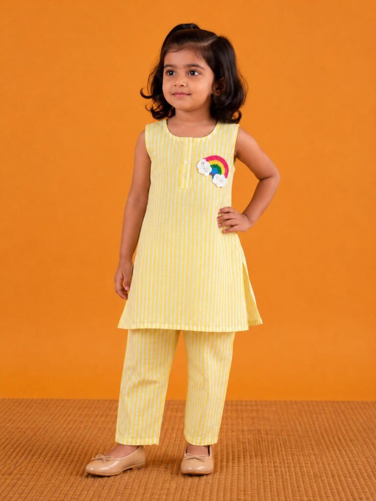 Exp – Ss – Seersucker Yellow by Tamara Chennai, South Asian ethnic wear