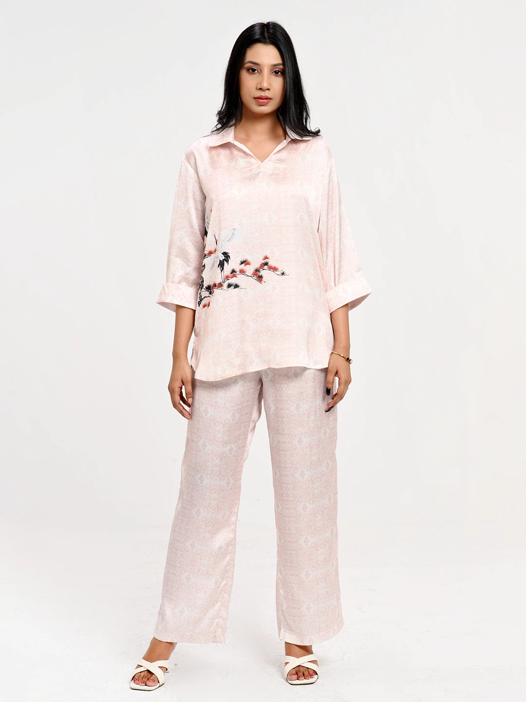 Womens Silk Fabric Co-Ord Set
